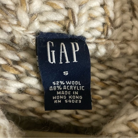 Gap Wool Blend Chunky Knit Belted Button Down Cardigan w/Pockets Size Small - Picture 10 of 10